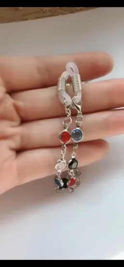 Ea315 Custom Logo Strap Masking Men Eyeglasses Accessory Chains for Women Sunglasses Colorful Silicone Eyewear Lanyard Metal Rope Bead Glasses Cord Chain