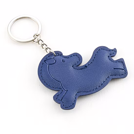 Ea123 Monogram Bear and Red Calf Shape PU Charm Custom Women Accessories Designer Inspired Keychains Wholesale Brand Luxury Leather Animal Keychain