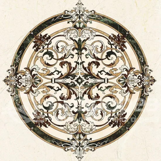 Starstone European Classic Style Waterjet Marble Medallion Marble Inlay for Home Floor Decoration 