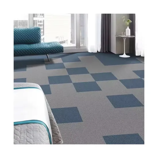 Dongsheng Carpet Easy Paving Comfortable Office Corridor Floor Red Easy Paving Carpet Tiles 