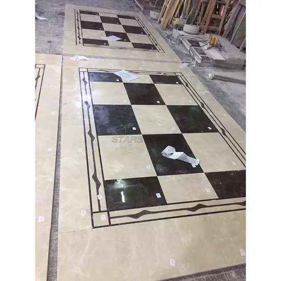 Starstone Hotel Lobby Waterjet Marble Medallion Floor Design Marble Flower Design Pattern 